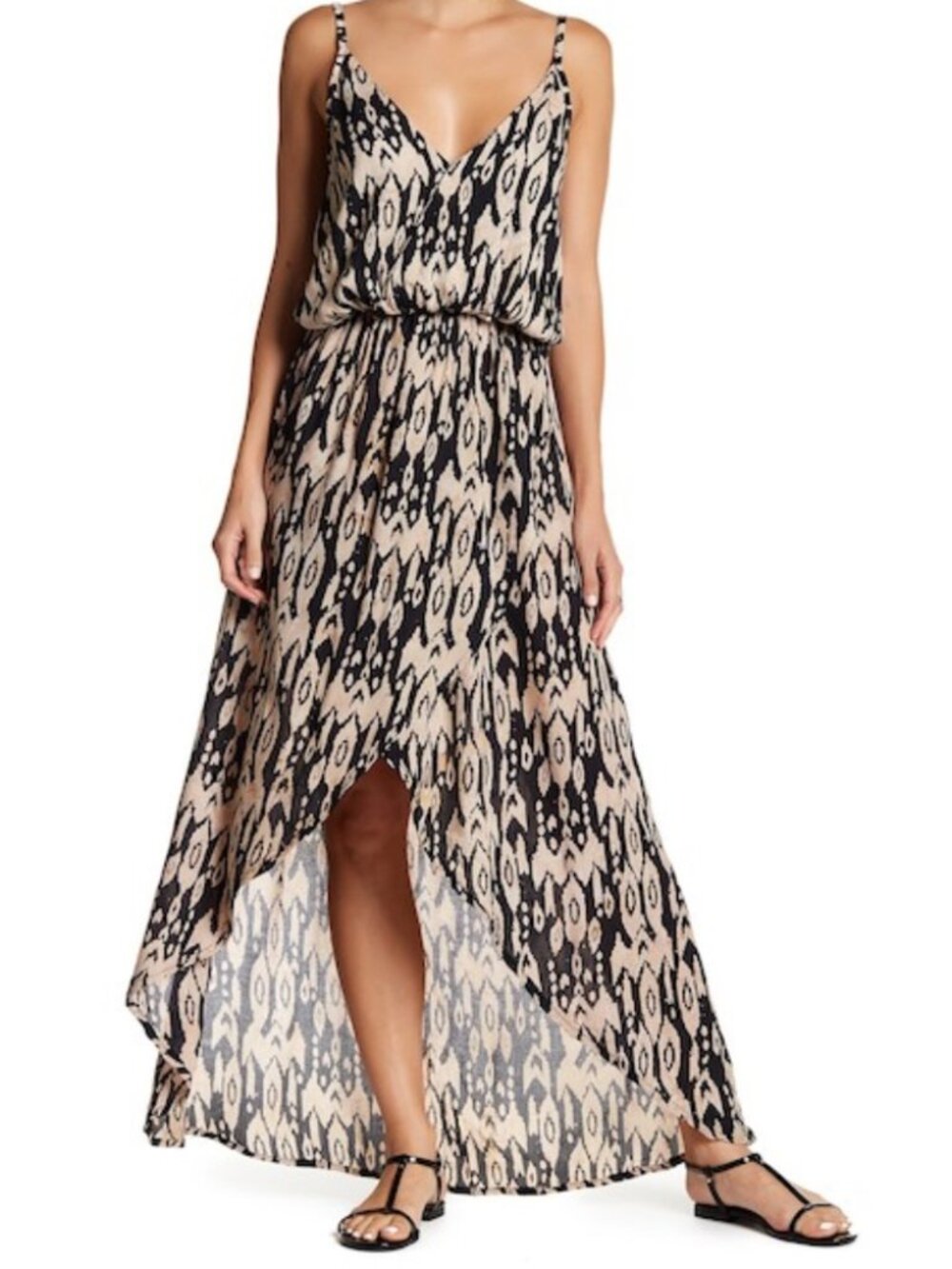 Tiare Hawaii Boardwalk Maxi Dress Batik Print Hi-Lo Hem Beach Coverup Sundress